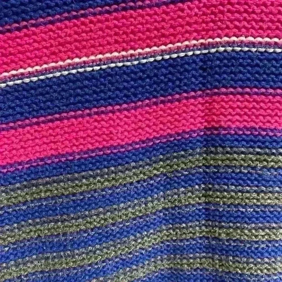 Tommy Hilfiger Short Sleeve Sweater Womens Size XL Blue Gray Striped Colorful - Picture 5 of 9